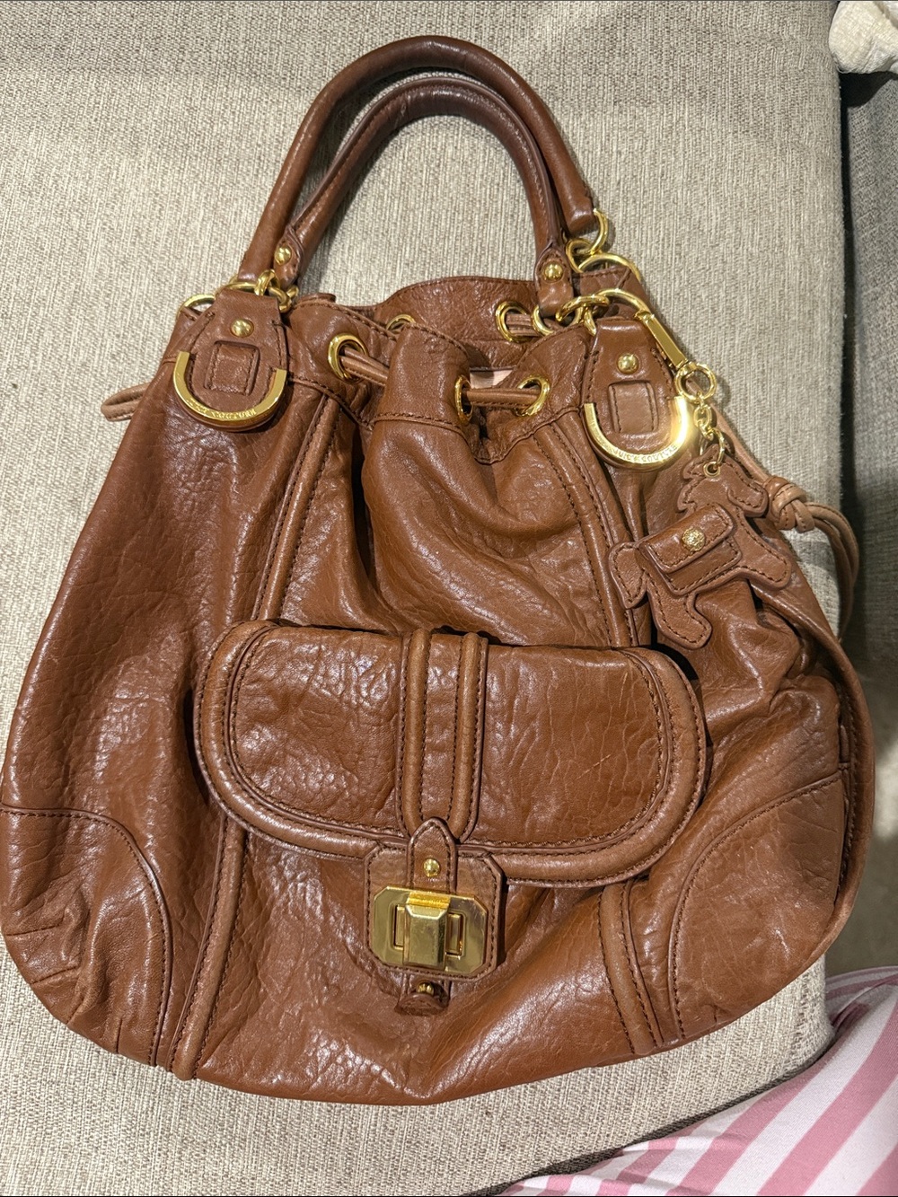 Vintage Juicy Couture leather hobo bag